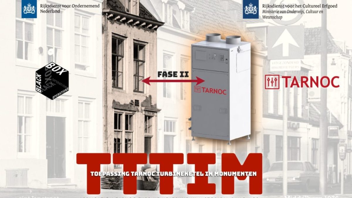 Tarnoc en Black Box Operations doet haalbaarheidsstudie TTTIM voor RVO - Cultural Heritage Agency of the Netherlands